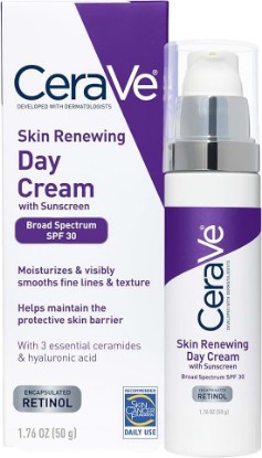 Picture of CeraVe Anti-Aging Face Cream SPF 30, Anti-Wrinkle Retinol Cream with Hyaluronic Acid and Ceramides, 1.76 oz