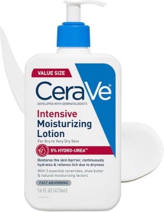 Picture of CeraVe Intensive Moisturizing Lotion, Hydro-Urea + Shea Butter, Body Lotion For Dry Skin, Relieves Signs Of Extra Dry Skin, Non Greasy Hydrating Cream For Rough, Tight, Red & Itchy Skin, 16oz