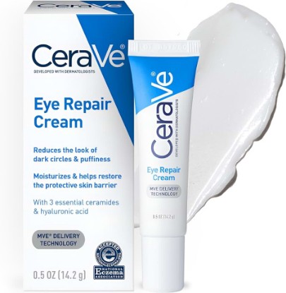 Picture of CeraVe Eye Repair Cream, Under Eye Cream For Puffiness And Bags Under Eyes, Hyaluronic Acid + Niacinamide + Marine Botanical Complex, Oil Free & Opthalmologist Tested