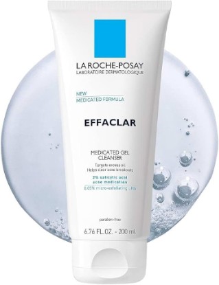 Picture of La Roche-Posay Effaclar Medicated Gel Cleanser, 2% Salicylic Acid Cleanser + LHA + Glycerin, Foaming Acne Face Wash, Helps Clear & Prevent Acne Breakouts, Oil Free, Targets Excess Oil