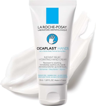 Picture of La Roche-Posay Cicaplast Hand Cream, Instant Relief Moisturizing Hand Lotion for Dry Hands, Shea Butter Lotion for Dry Cracked Hands, Non Greasy, Fragrance Free