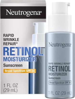 Picture of Neutrogena Rapid Wrinkle Repair Retinol Face Moisturizer with SPF 30 Sunscreen, Daily Anti-Aging Face Cream with Retinol & Hyaluronic Acid to Fight Fine Lines, Wrinkles, & Dark Spots, 1 fl. oz