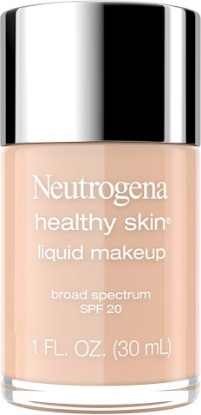 Picture of Neutrogena Healthy Skin Liquid Foundation Makeup with Broad Spectrum SPF 20 Sunscreen, Lightweight, Medium Coverage Makeup with Sunscreen and Pro-Vitamin B5, Soft Beige 50, 1 fl. oz