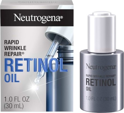 Picture of Neutrogena Rapid Wrinkle Repair Retinol Face Oil, Daily Anti-Aging Face Serum to Fight Fine Lines, Deep Wrinkles, & Dark Spots, 1.0 fl. oz