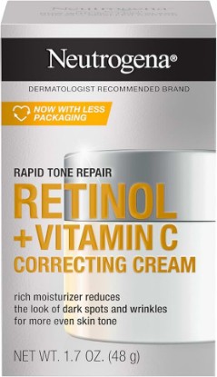 Picture of Neutrogena Rapid Tone Repair Retinol + Vitamin C Correcting Cream, Face Moisturizer with Retinol, Hyaluronic Acid & Vitamin C for Dark Spots & Discoloration, 1.7 oz