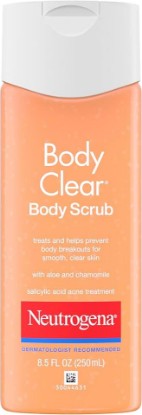 Picture of Neutrogena Body Clear Acne Body Wash and Exfoliating Body Scrub, 2% Salicylic Acid Cleanser, Chest, Shoulder & Back Acne Treatment, Non-Comedogenic, Oil-Free Shower Gel, 8.5 fl oz