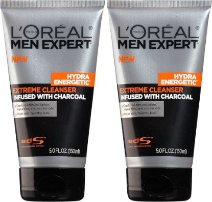 Picture of L'Oreal Paris Men Expert Hydra Energetic Daily Facial Cleanser with Charcoal, 2 ct.