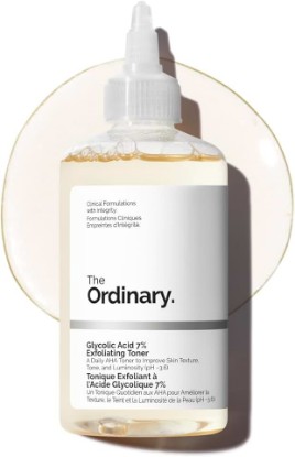 Picture of The Ordinary Glycolic Acid 7% Exfoliating Toner, Brightening and Smoothing Daily Toner for More Even-Looking Skin Tone
