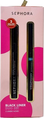 Picture of SEPHORA Collection Black Eyeliner Duo Gift Set - 12H Waterproof Retractable Eye Pencil and Brush-Tip Liquid Eyeliner