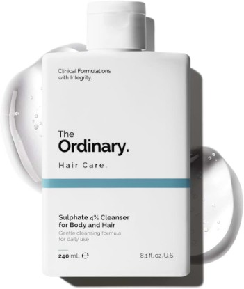 Picture of The Ordinary Sulphate 4% Cleanser for Body and Hair, Gentle Fragrance-Free Shampoo and Body Wash, 8.1 Fl Oz [Amazon-developed Certification] Compact by Design