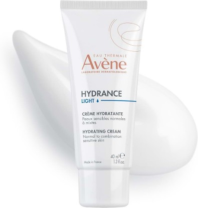 Picture of Avène Hydrance LIGHT Hydrating Emulsion, Daily Face Moisturizer Cream, Non-Comedogenic, 1.3 Oz