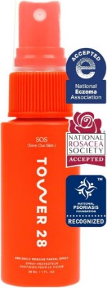 Picture of Tower 28 SOS Daily Rescue Facial Spray - Hypochlorous Acid Spray to Help Reduce Redness, Calm Irritation + Alleviate Flare-Ups - Purifying Travel Size Face Toner - Everyday Skin Care Essential (1 oz)