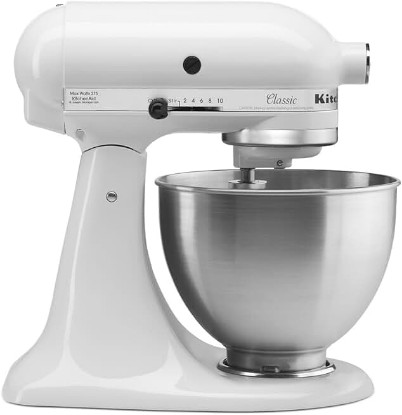 Picture of KitchenAid Classic Series 4.5 Quart Tilt-Head Stand Mixer K45SS, White