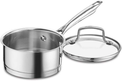 Picture of Cuisinart 8919-14 Professional Series 1-Quart Saucepan with Cover, Stainless Steel, Mirror Finish
