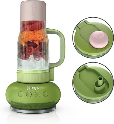 Picture of Ninja Blendboss™ | Personal Blender for Smoothies & Frozen Drinks | 26oz Travel Tumbler with LeakProof Lid, Chug Spout & Detachable Straw | Auto-iQ Technology | Watermelon Bubble Gum | DB351GN
