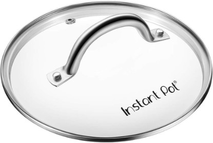 Picture of Instant Pot Tempered Glass Lid, 9.1-In, 6-Qt, Cooking Pot Lid, Stainless Steel Handle and Rim, Clear