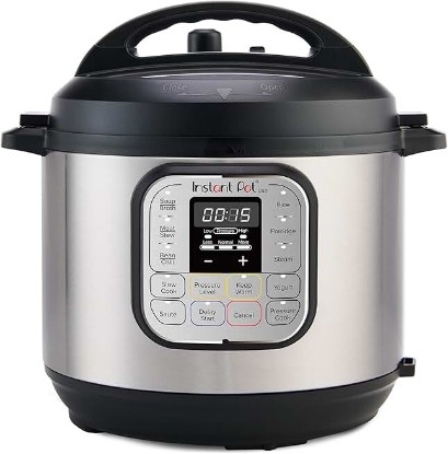 Picture of Instant Pot Duo 7-in-1 Mini Electric Pressure Cooker, Slow Rice Cooker, Steamer, Sauté, Yogurt Maker, Warmer & Sterilizer, Includes Free App with over 1900 Recipes, Stainless Steel, 3 Quart