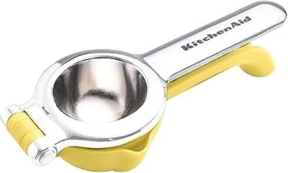 Picture of KitchenAid Citrus Juice Press Squeezer for Lemons and Limes with Seed Catcher and Pour Spout, Lemon, 8 Inch
