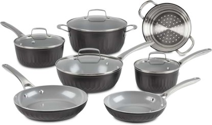 Picture of Cuisinart 11-Pc Color Impressions Ceramic Nonstick Set, 58S-11BK