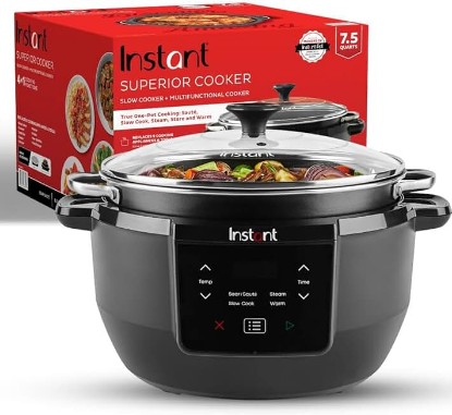 Picture of Instant Pot Superior Cooker 7.5QT Slow Cooker and Multicooker, 4-in-1 Functions, Sears/Sauté, Slow Cooks/Roast, Steams and Warms, From The Makers of Instant Pot
