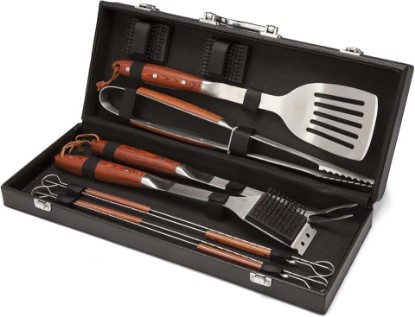 Picture of Cuisinart 10-Piece Premium Grilling Set, Grill Accessories Stainless Steel BBQ Tools, Storage Tote for Spatula, Tongs, Grill Brush, and More, Perfect for BBQ, Cookouts, Camping, Tailgates