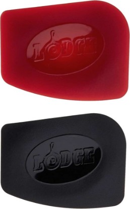 Picture of Lodge SCRAPERPK Durable Polycarbonate Pan Scrapers, Red and Black, 2 Count