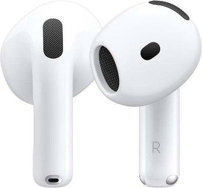 Picture of Apple AirPods 4 Wireless Earbuds, Bluetooth Headphones, with Active Noise Cancellation, Adaptive, Transparency Mode, Personalized Spatial Audio, USB-C Charging Case, Wireless Charging, H2 Chip