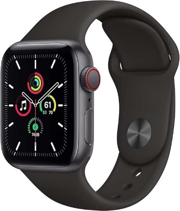 Picture of Apple Watch SE (GPS + Cellular, 40mm) - Space Gray Aluminum Case with Black Sport Band (Renewed)