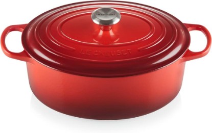 Picture of Le Creuset Enameled Cast Iron Signature Oval Dutch Oven, 6.75 qt., Cerise