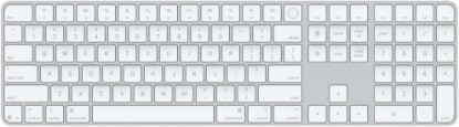Picture of Apple Magic Keyboard with Touch ID and Numeric Keypad for Mac Models with Apple Silicon - US English - White Keys, Bluetooth, Bluetooth