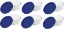 Picture of Pyrex 7200 2-Cup Glass Bowl & 7200-PC Dark Blue Lid (6-Pack) - Made in USA