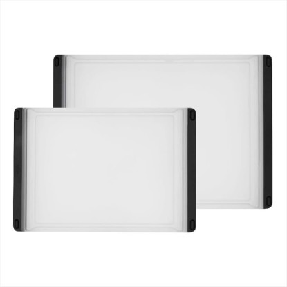 Picture of OXO Good Grips 2-Piece Cutting Board Set, Cutting Boards for Kitchen Prep, Non-Porous Double-Sided Design, Dishwasher-Safe, Durable Kitchen Essentials