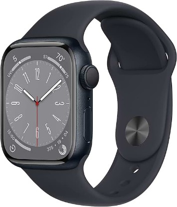 Picture of Apple Watch Series 8 [GPS, 41mm] - Midnight Aluminum Case with Midnight Sport Band, S/M (Renewed)