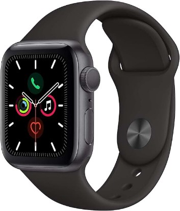 Picture of Apple Watch Series 5 (GPS, 44MM) - Space Gray Aluminum Case with Black Sport Band (Renewed)