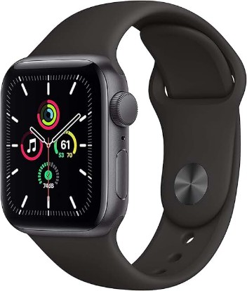 Picture of Apple Watch SE (GPS, 40mm) - Space Gray Aluminum Case with Black Sport Band (Renewed)