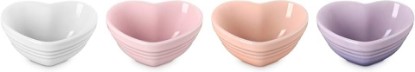 Picture of Le Creuset Stoneware Set Of 4 Mini Heart Pinch Bowl, Multi Color