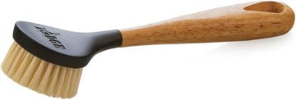 Picture of Lodge 10 Inch Scrub Brush - Wood Handle for Comfortable Grip - Skillet Scrubber with Tough Nylon Bristles - Black