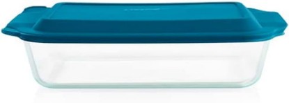 Picture of Pyrex Deep 9x13-Inch Glass Baking Dish with Lid, Deep Casserole Dish, Glass Food Container, Oven, Freezer and Microwave Safe, Clear Container