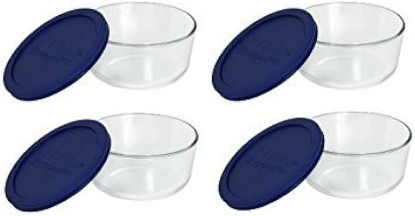 Picture of Pyrex 7201 4-Cup Glass Bowl and 7201-PC Dark Blue Lid (4-Pack) - Made in USA
