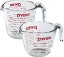 Picture of Pyrex Prepware 2-Piece Glass Measuring Set, 1 and 2-Cup, 2 Pack, Clear