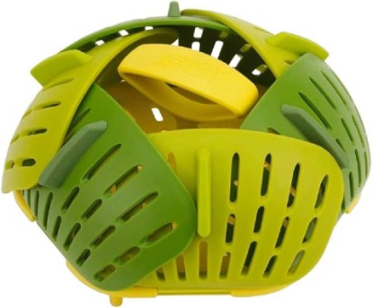 Picture of Joseph Joseph Bloom Folding Steamer Basket for Vegetables, Expandable for Various Pans, Compact Storage - Green