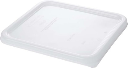Picture of Rubbermaid Commercial Products Large Lid For 2/4/6/8 Qt. Plastic Space Saving Square Food Storage Container, White, Lid for Kitchen/Restaurant/Cafeteria for Wet/Dry Food Storage
