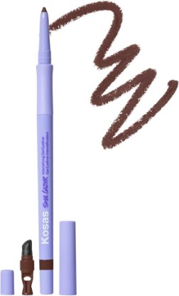 Picture of Kosas Soulgazer Gel Eyeliner (Depth) - Waterproof, Smudge-Proof Pen with Hyaluronic Acid - Retractable Eyeliner Pencil with Sharpener & Smudger, Long-Lasting - Warm Brown Matte
