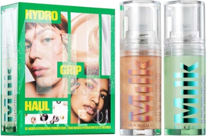Picture of Milk Makeup 12HR Hydro Grip Face Primer Gift Set – Includes 2 Hydrating, Travel Size Makeup Primers with Dewy + Radiant Finishes – Award-Winning, Long-Lasting, Silicone-Free Formulas – .33oz + .34oz
