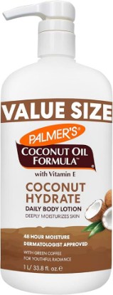 Picture of Palmer's Coconut Oil Formula Body Lotion for Dry Skin, Hand & Body Moisturizer with Green Coffee Extract & Vitamin E, Value Size Pump Bottle, 33.8 Fl Oz (Pack of 1)