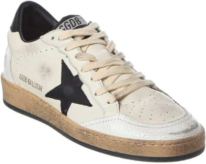 Picture of Golden Goose Ball Star Leather Sneaker, 36, White