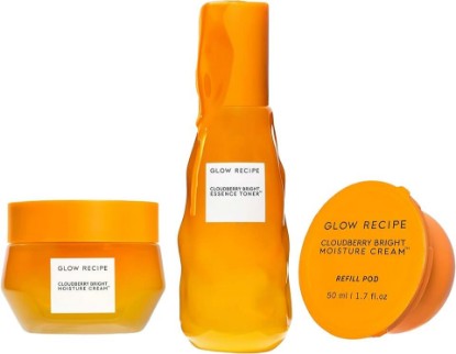 Picture of Glow Recipe Cloudberry Brightening & Moisture Trio - Brightening Face Cream & Refill Pod to Repair Skin Barrier & Even Tone (50ml/ea) + Face Toner to Strengthen Skin Barrier & Hydrate (75ml)