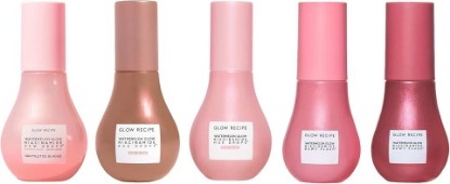 Picture of Glow Recipe Glow Hues Collection Kit - Niacinimide Dewy Flush Watermelon & Berry Tinted Serum (15 ml/ea), Hue Drops Rosy Glow & Sun Glow Serum (40 ml/ea), Watermelon Niacinamide Dew Drops (40 ml)