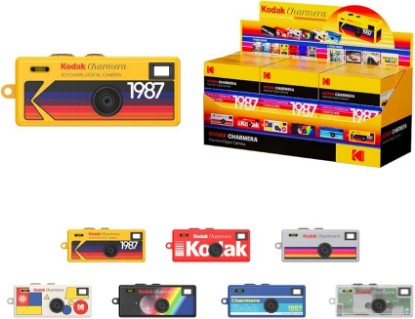 Picture of KODAK CHARMERA Keychain Digital Camera Blind Box Single Box (1PC),Mini Camera,Digicam,Video Recording,Bag Charm,1.6 Megapixels,Micro SD Card Slot,for Beginners Teens and Adults