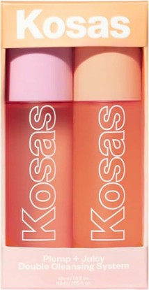Picture of Kosas Mini Plump + Juicy Double Cleansing System — Botanical Oil Cleanser + Gel Cleanser Set, Soap & Sulfate Free, Hydrating Makeup Remover for All Skin Types​